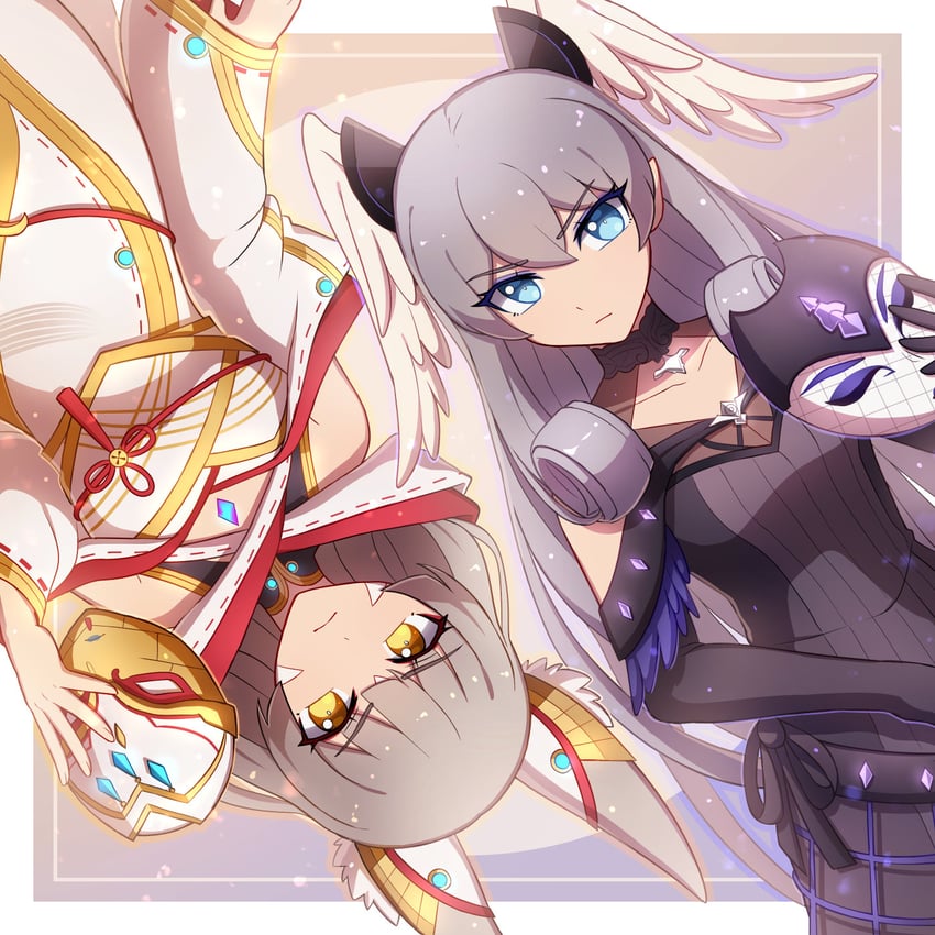 nia and melia antiqua (xenoblade chronicles and 1 more) drawn by enni