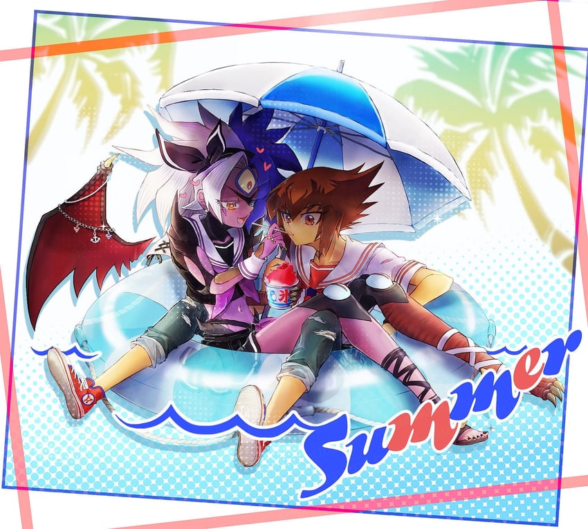 yuki judai and yubel (yu-gi-oh! and 1 more) drawn by tk_kjk_kndr