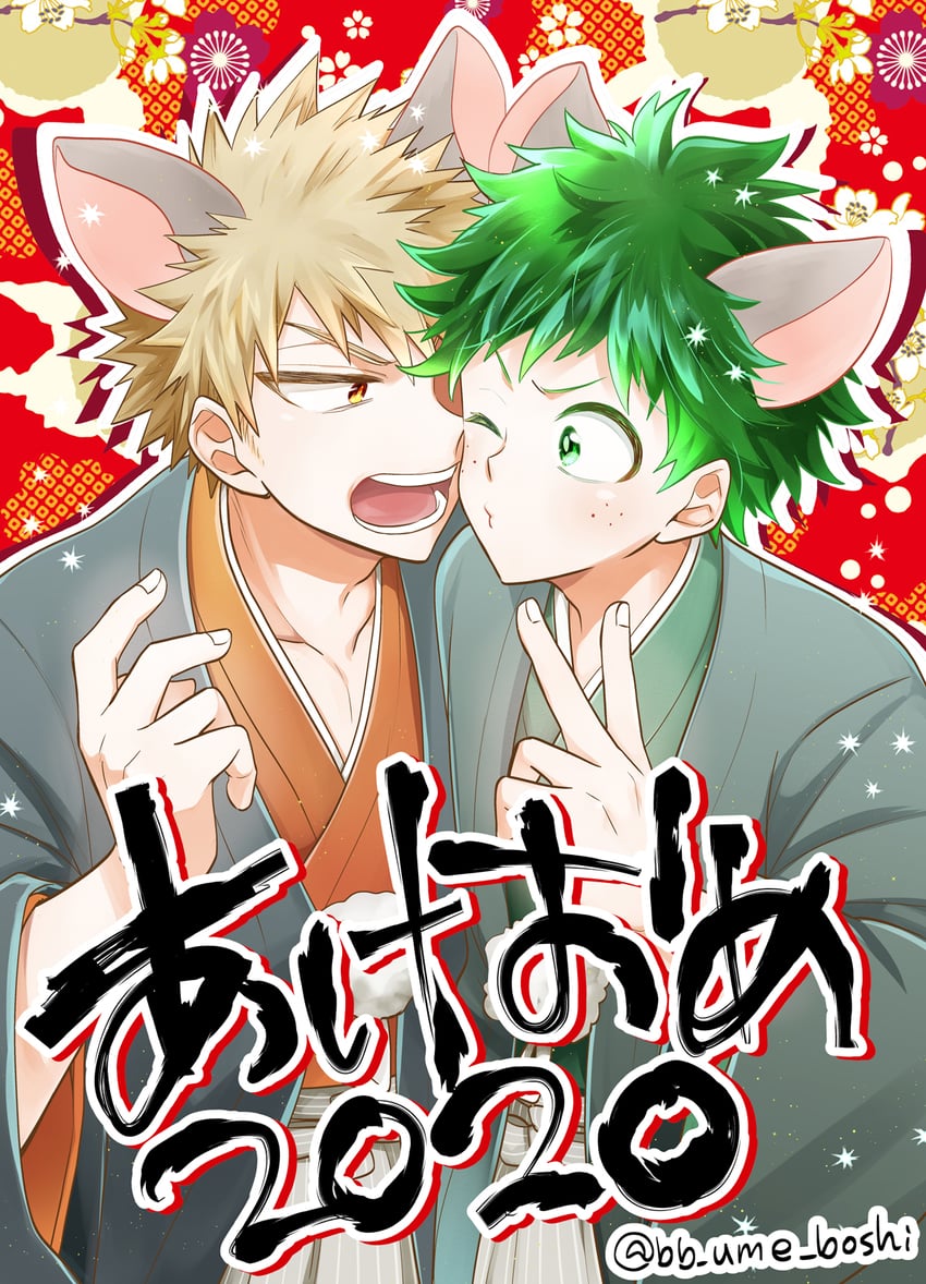 midoriya izuku and bakugou katsuki (boku no hero academia) drawn by ume_(326310)
