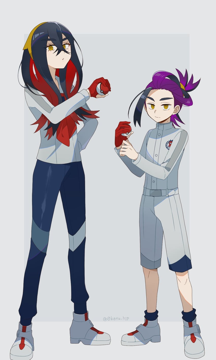 kieran and carmine (pokemon and 1 more) drawn by kokiya