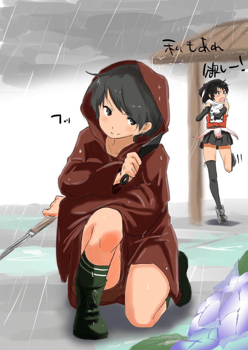 sendai, mogami, and sendai kai ni (kantai collection) drawn by tama_(tamago)