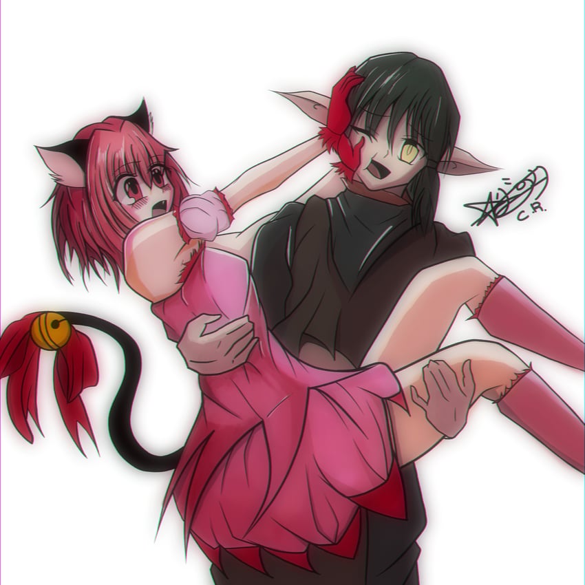 momomiya ichigo and quiche (tokyo mew mew) drawn by elkiritgsuwu