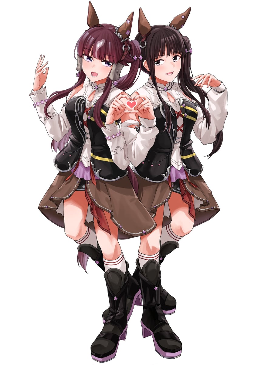 lucky lilac and nakashima yuki (umamusume and 1 more) drawn by 7z0hlkkwvumi7vs