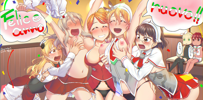 pola, libeccio, zara, littorio, roma, and 2 more (kantai collection) drawn by minobu_jentoru