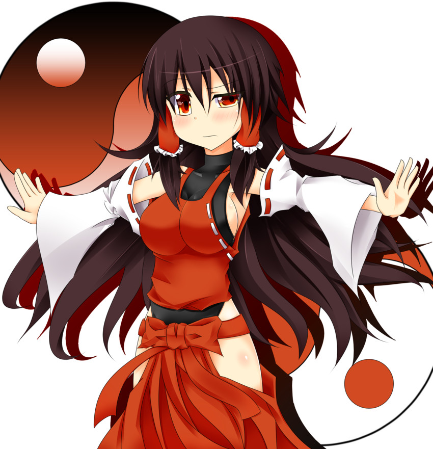 sendai hakurei no miko (original and 2 more) drawn by us2s