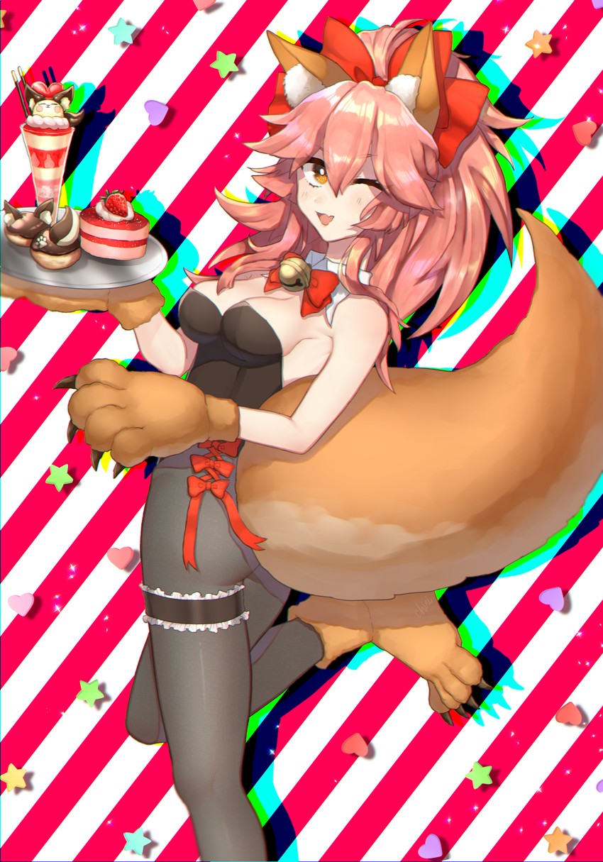 tamamo and tamamo cat (fate and 1 more) drawn by chiri_214