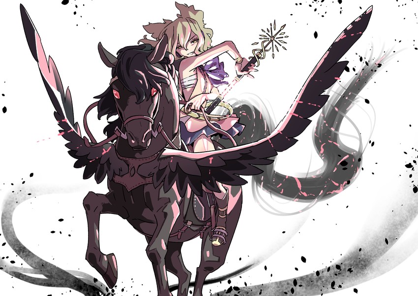 toyosatomimi no miko and kurokoma saki (touhou) drawn by kawayabug
