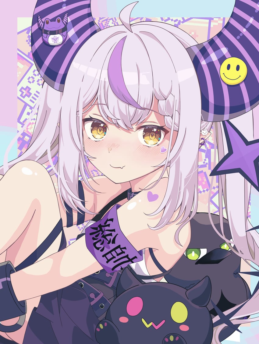 la+ darknesss, bibi, and crow (hololive) drawn by kyabetsu_ningen