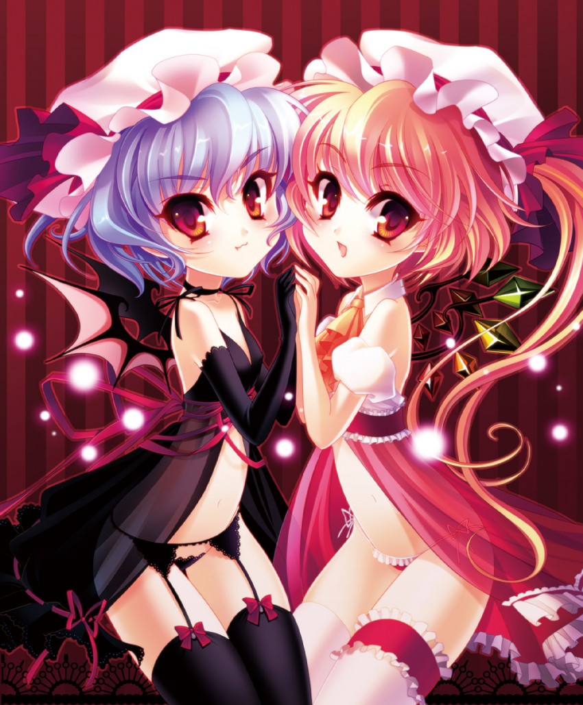 remilia scarlet and flandre scarlet (touhou) drawn by s-yin