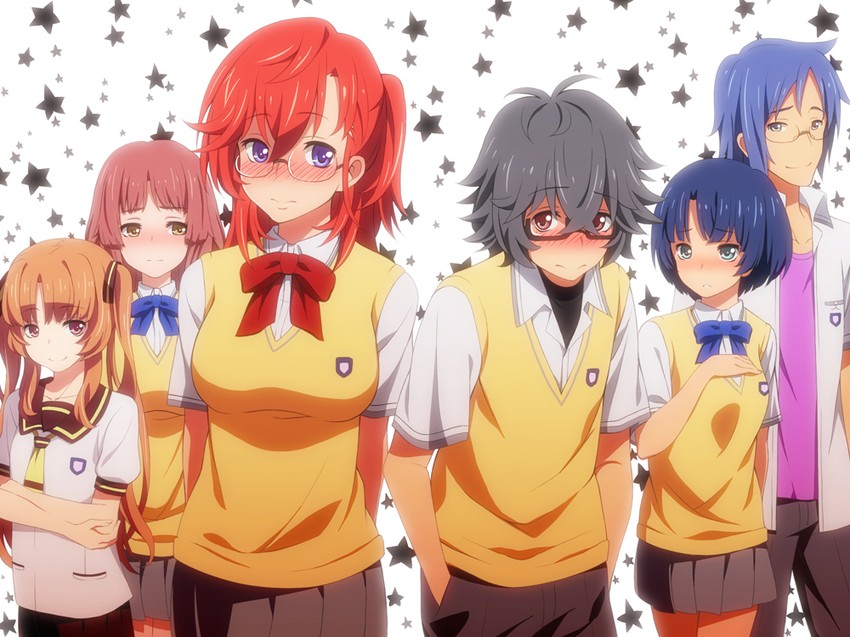tanigawa kanna, takatsuki ichika, yamano remon, kitahara mio, kirishima kaito, and 1 more (ano natsu de matteru) drawn by laco_soregashi
