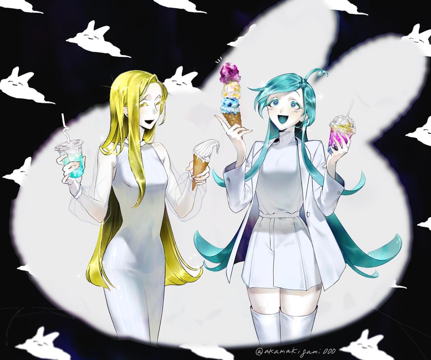 alexandrite and chrysoberyl (houseki no kuni) drawn by momokichi_(akamakigami000)