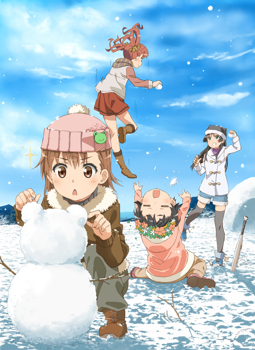 misaka mikoto, shirai kuroko, saten ruiko, uiharu kazari, and gekota (toaru majutsu no index and 1 more) drawn by delf