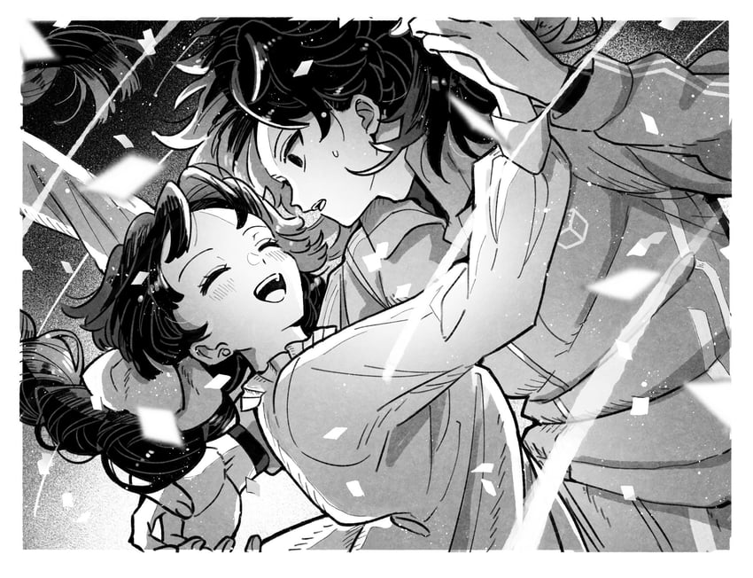 tomioka giyuu and tomioka tsutako (kimetsu no yaiba and 1 more) drawn by nishizononi