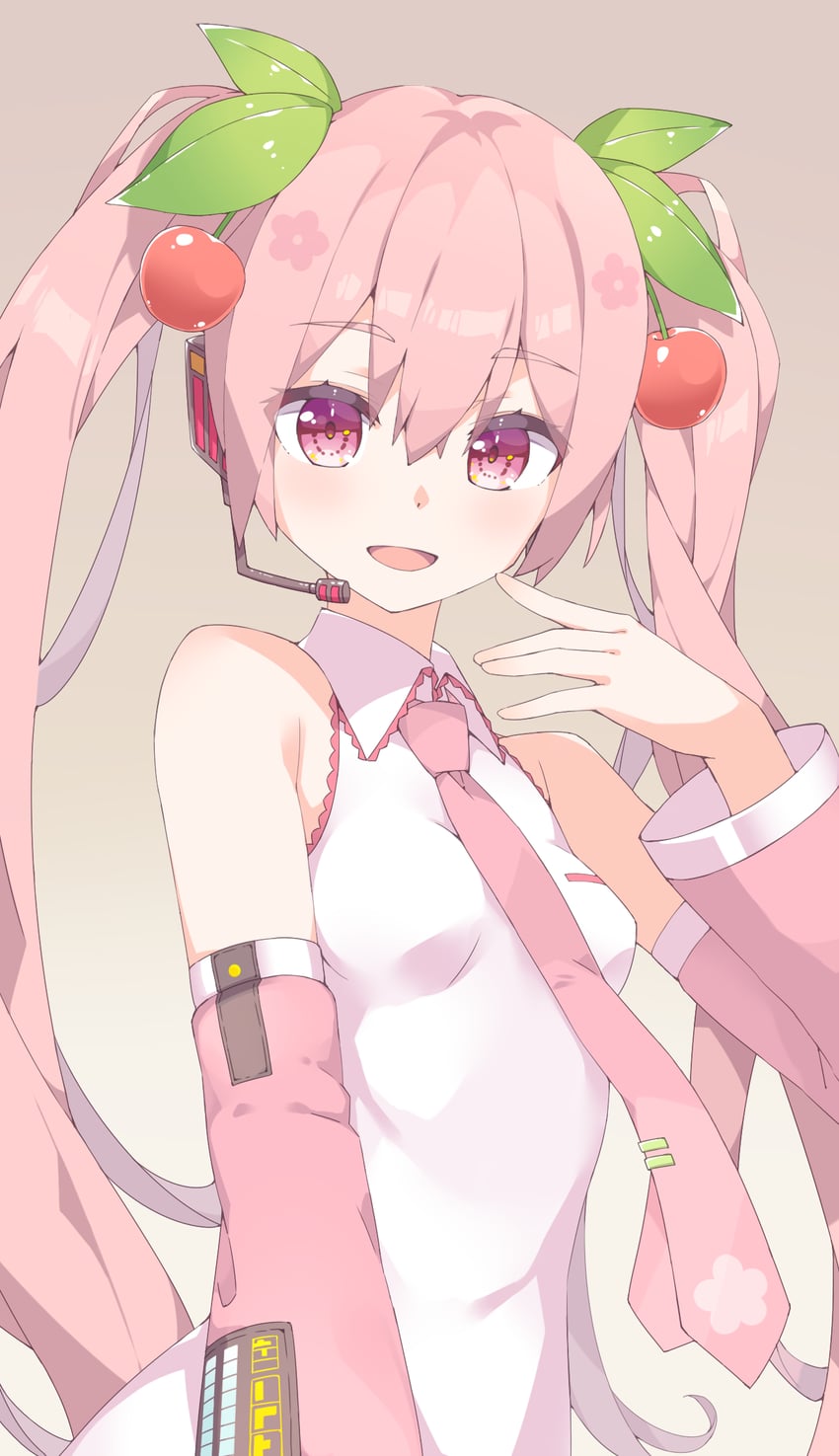 hatsune miku and sakura miku (vocaloid) drawn by nokita_(pinmisil)