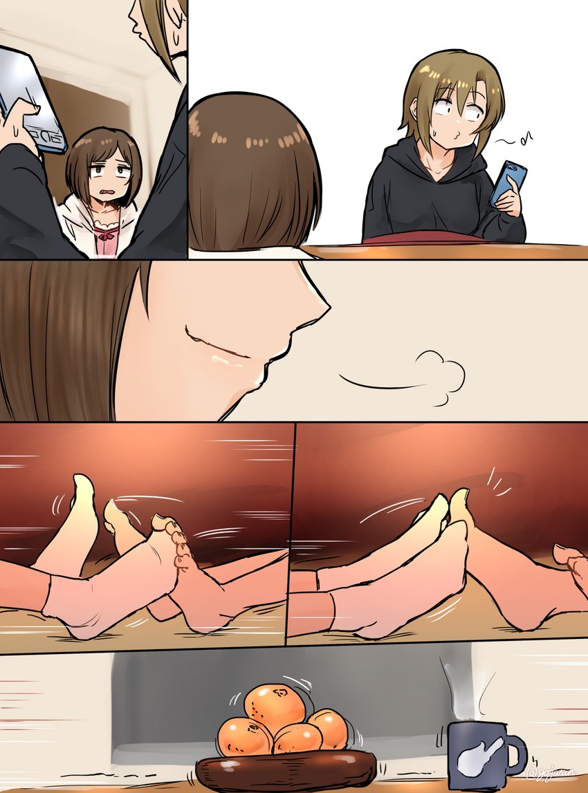 maekawa miku and tada riina (idolmaster and 1 more) drawn by gojarun