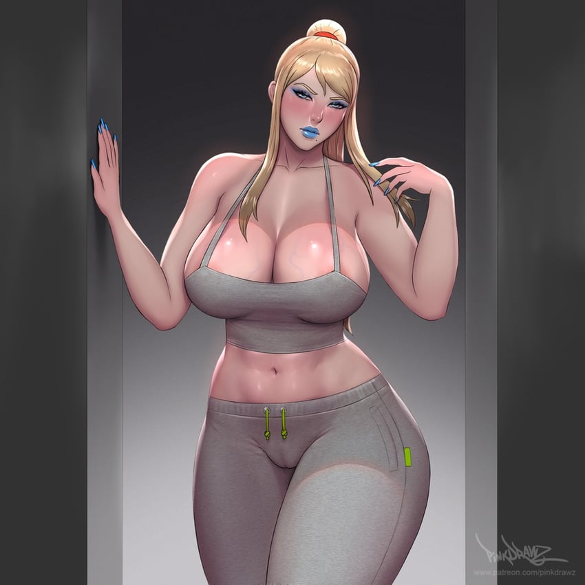 samus aran (metroid) drawn by pinkdrawz