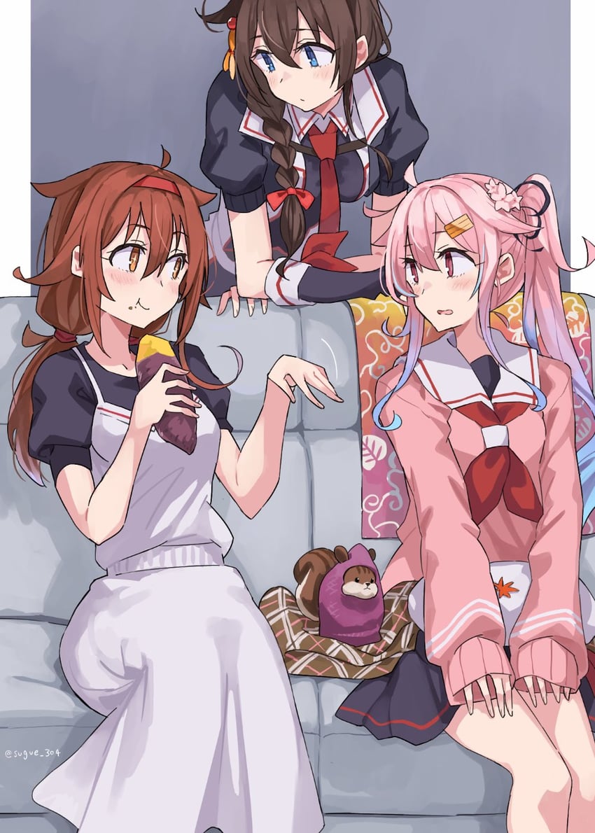 shigure, shigure kai san, shiratsuyu kai ni, shiratsuyu, and harusame (kantai collection) drawn by sugue_tettou