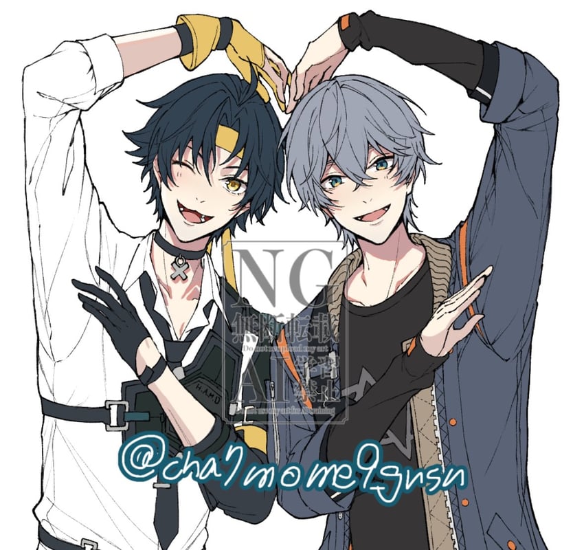 wise and asaba harumasa (zenless zone zero) drawn by cha7mome9_gnsn