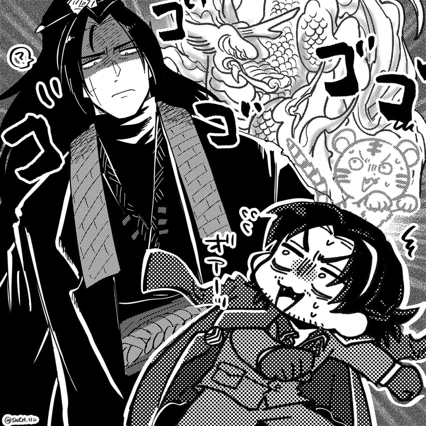 jia qiu and lei heng (project moon and 1 more) drawn by snch_11