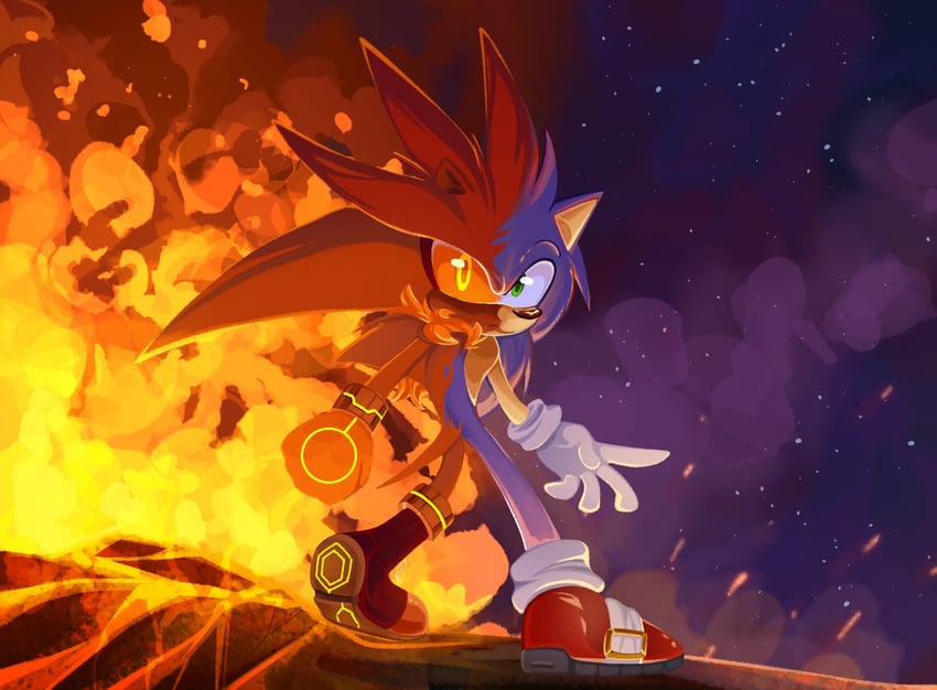 sonic the hedgehog and silver the hedgehog (sonic and 1 more) drawn by damnletyuchka
