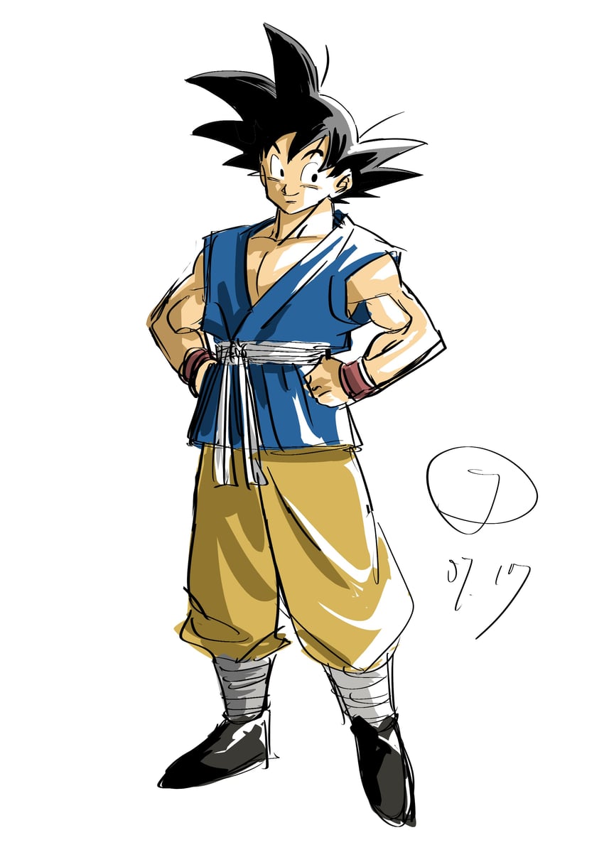 son goku (dragon ball and 1 more) drawn by kozue2080