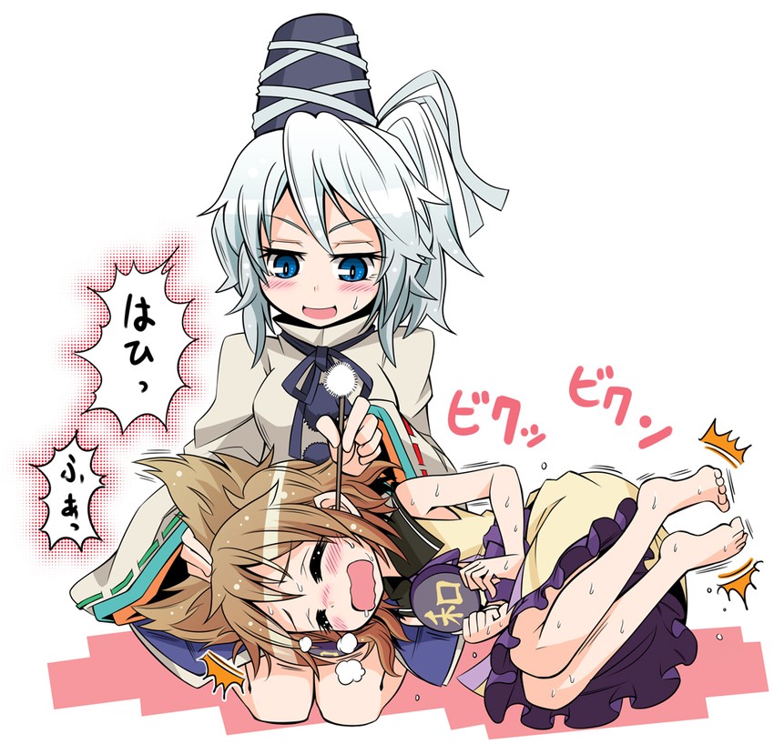 toyosatomimi no miko and mononobe no futo (touhou) drawn by emu_(toran)