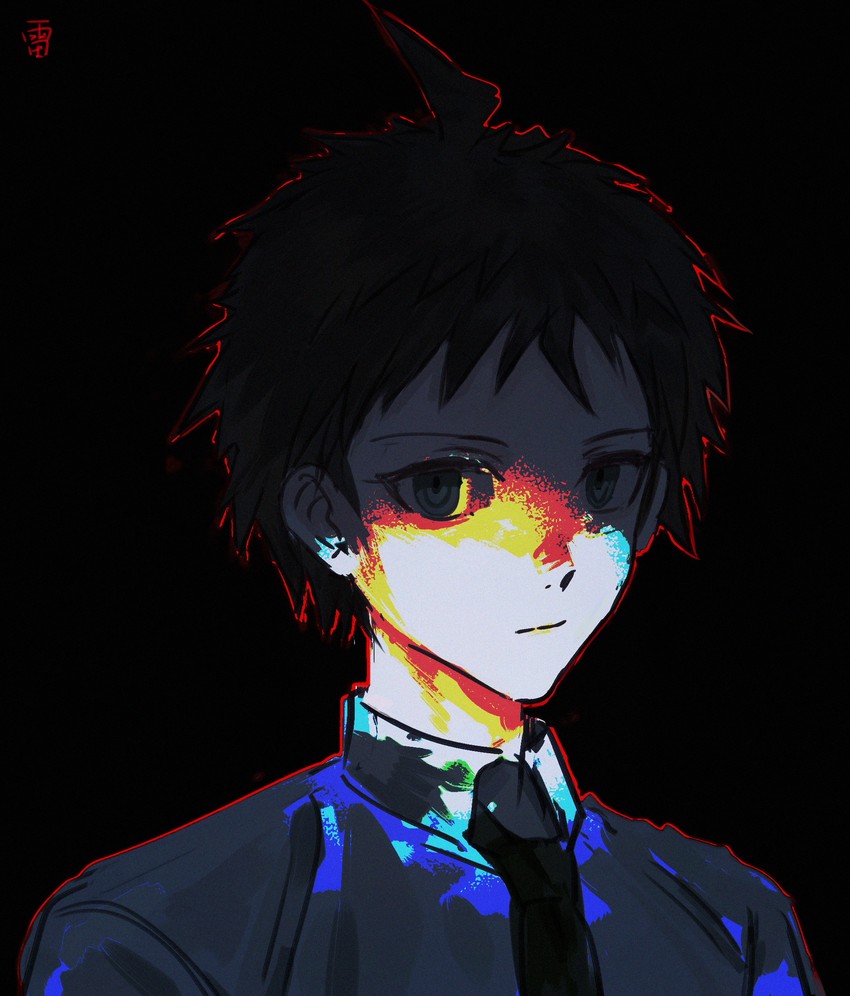 hinata hajime (danganronpa and 1 more) drawn by kaminari_s