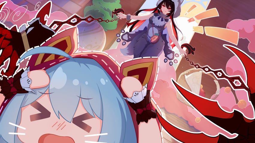 seele vollerei, little red riding hood, seele, and griseo (honkai and 2 more) drawn by tongling