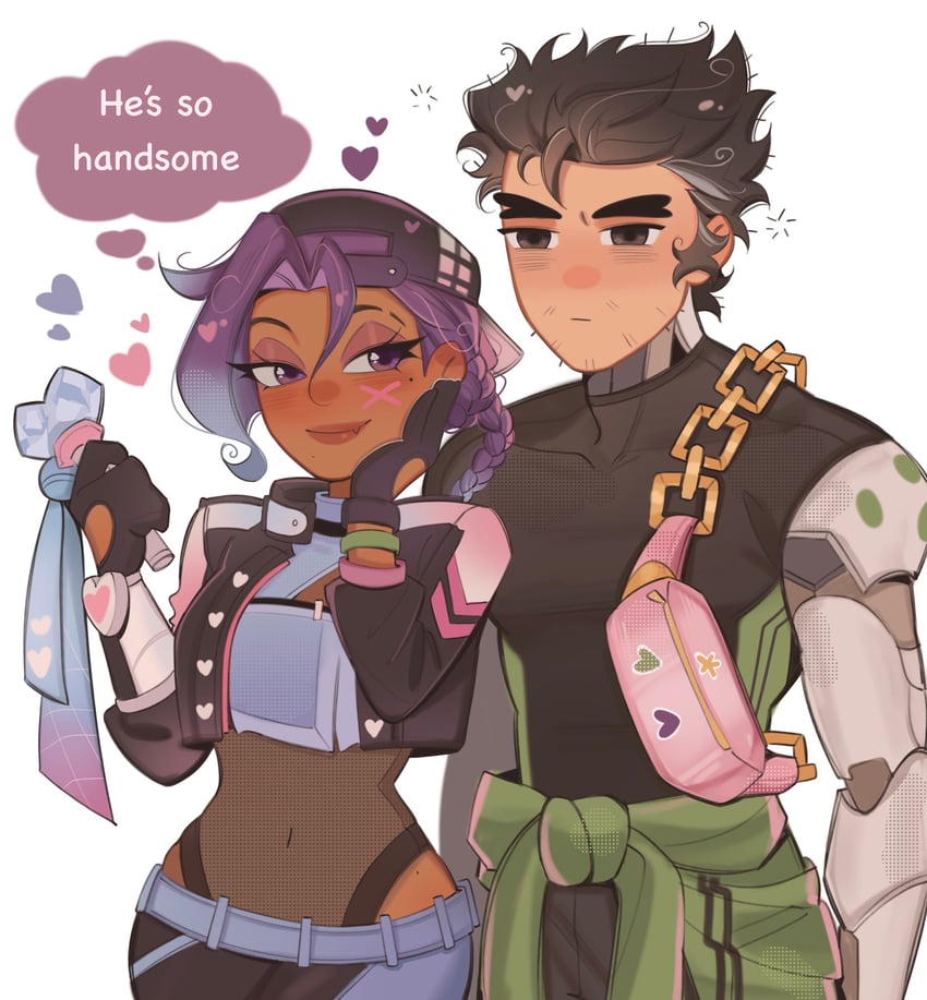 sombra, genji, and slay star sombra (overwatch) drawn by kaiwankon