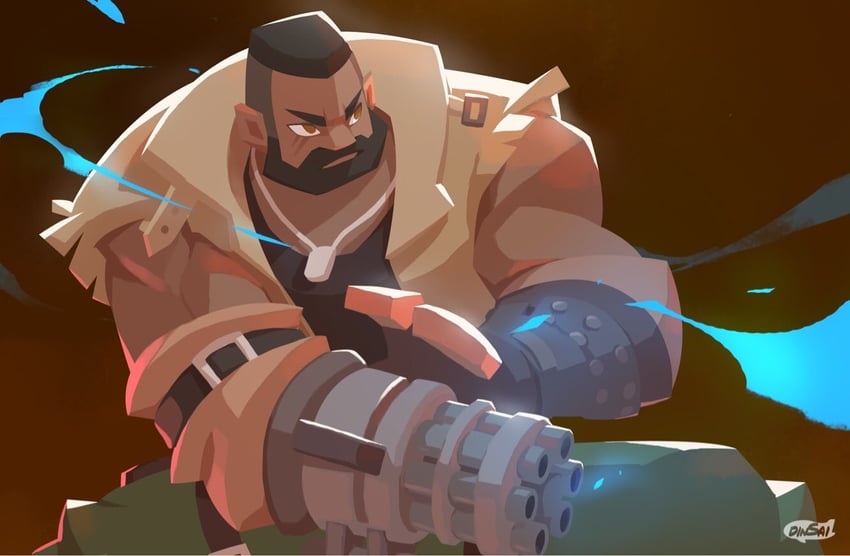 barret wallace (final fantasy and 2 more) drawn by dinsai_studio