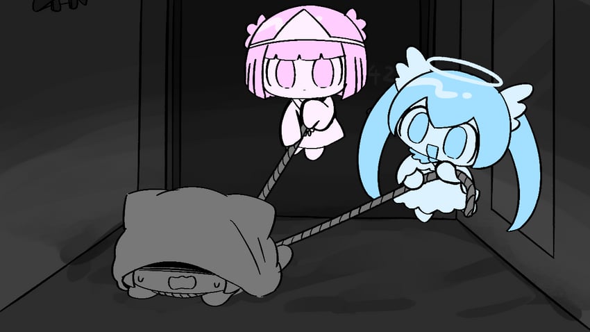 hatsune miku, vy1, and poyoroid (vocaloid and 2 more) drawn by pepoyo