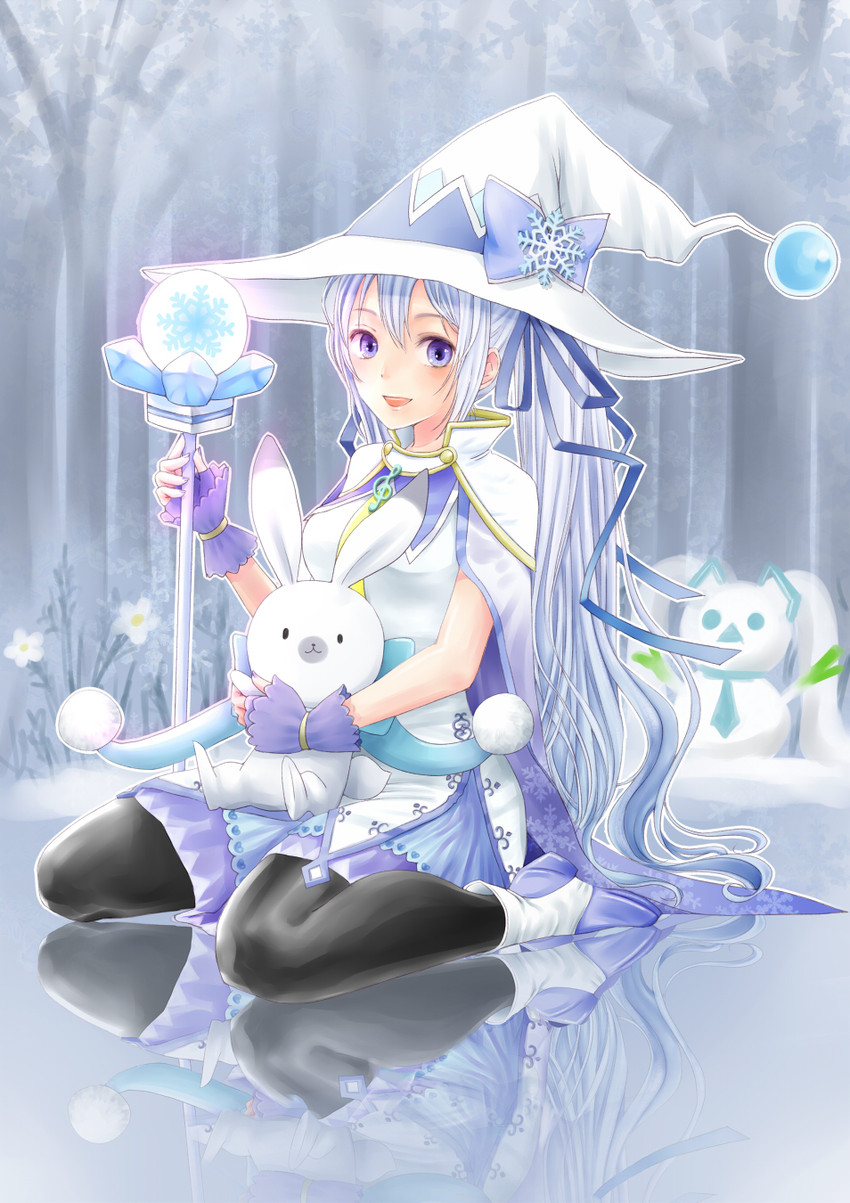hatsune miku, yuki miku, and rabbit yukine (vocaloid and 1 more) drawn by kouzuki_yui
