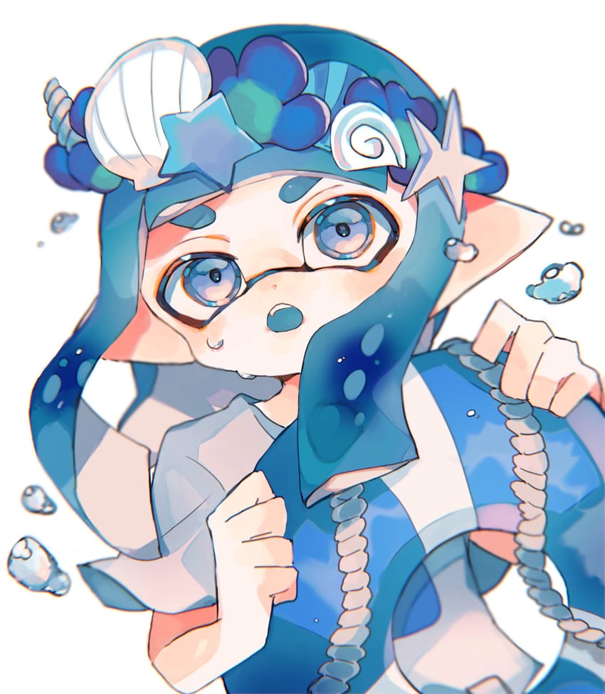 inkling player character and inkling girl (splatoon and 1 more) drawn by splash_kuro3