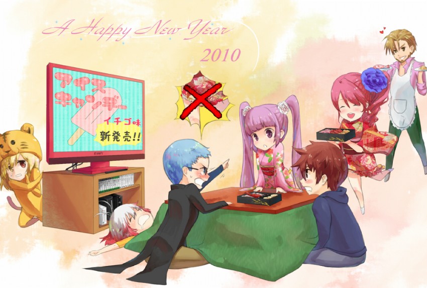sophie, asbel lhant, cheria barnes, pascal, hubert ozwell, and 2 more (tales of and 1 more) drawn by tenguu_rio