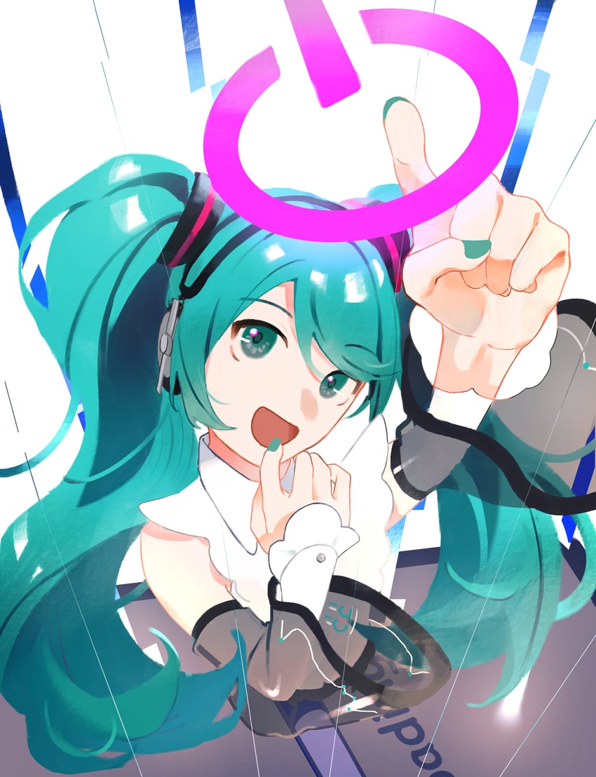 hatsune miku (vocaloid and 1 more) drawn by s_u_d