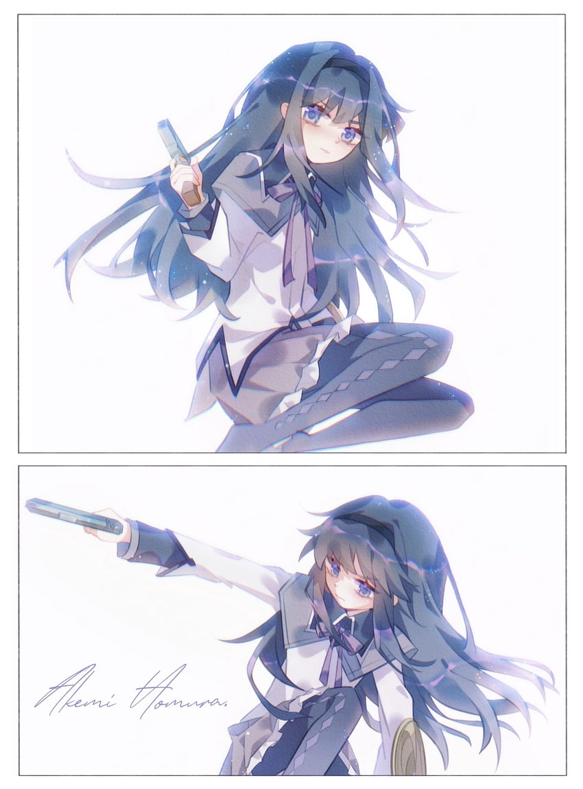 akemi homura (mahou shoujo madoka magica) drawn by dewmint_(kan_zhiding)