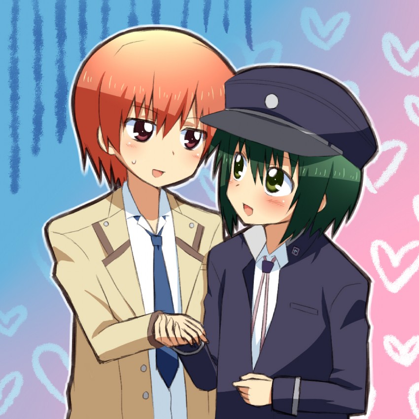 otonashi yuzuru and naoi ayato (angel beats!) drawn by komeko5