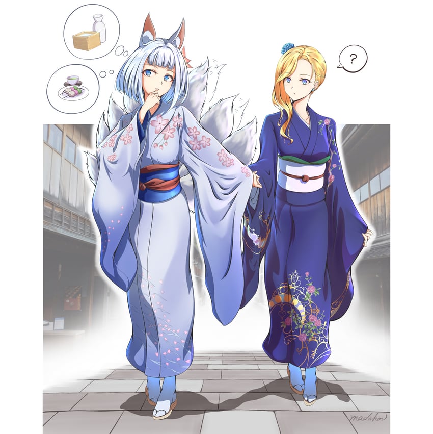 kaga and hood (azur lane) drawn by madakov_kodima