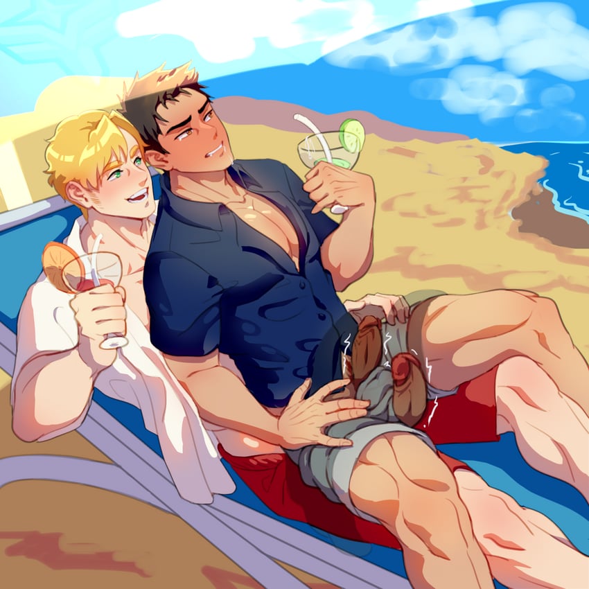 ao isami and lewis smith (yuuki bakuhatsu bang bravern) drawn by sunsetcolorscat