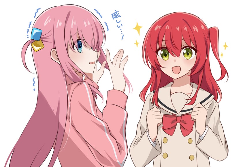gotoh hitori and kita ikuyo (bocchi the rock!) drawn by nemu_mohu