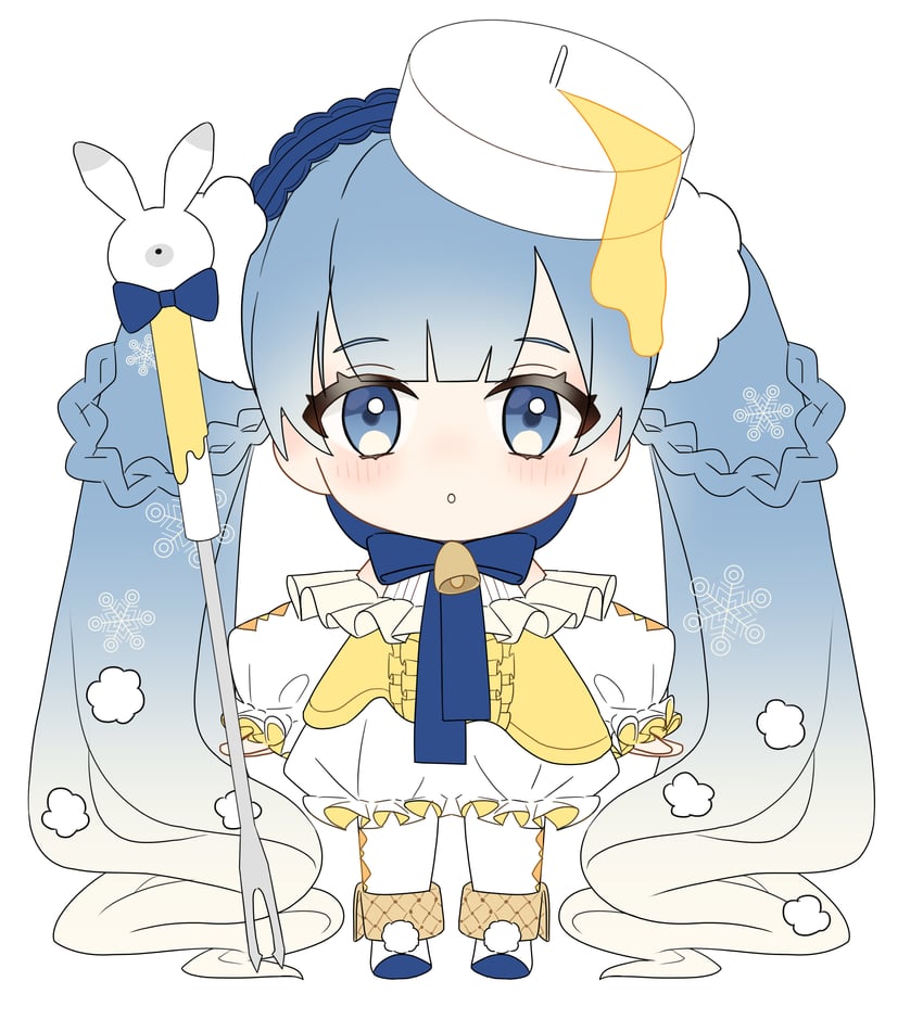 hatsune miku and yuki miku (vocaloid) drawn by macha_3939