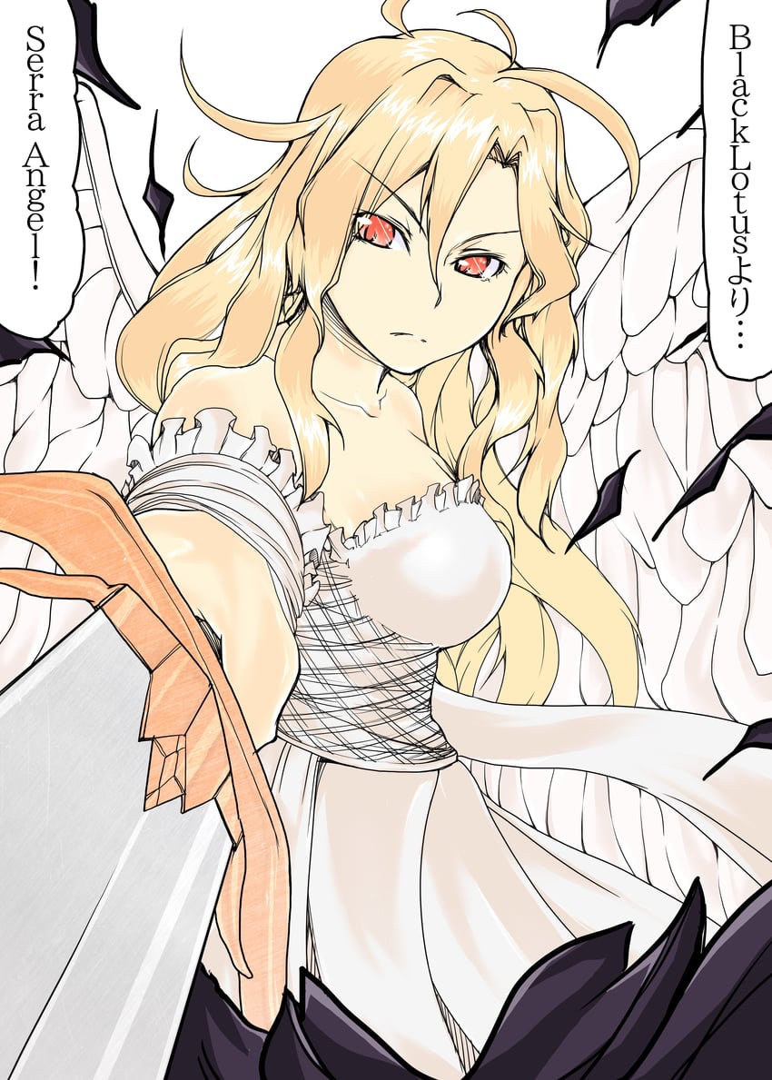 serra angel (magic: the gathering) drawn by papurin_papi