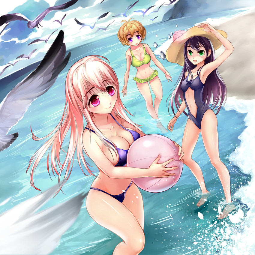 super sonico, watanuki fuuri, and fujimi suzu (nitroplus) drawn by lain1