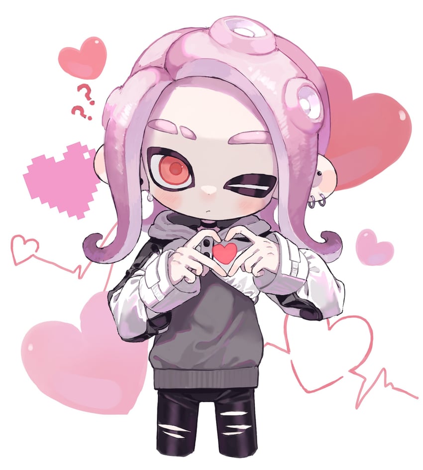 octoling player character and octoling boy (splatoon and 1 more) drawn by myon_rio