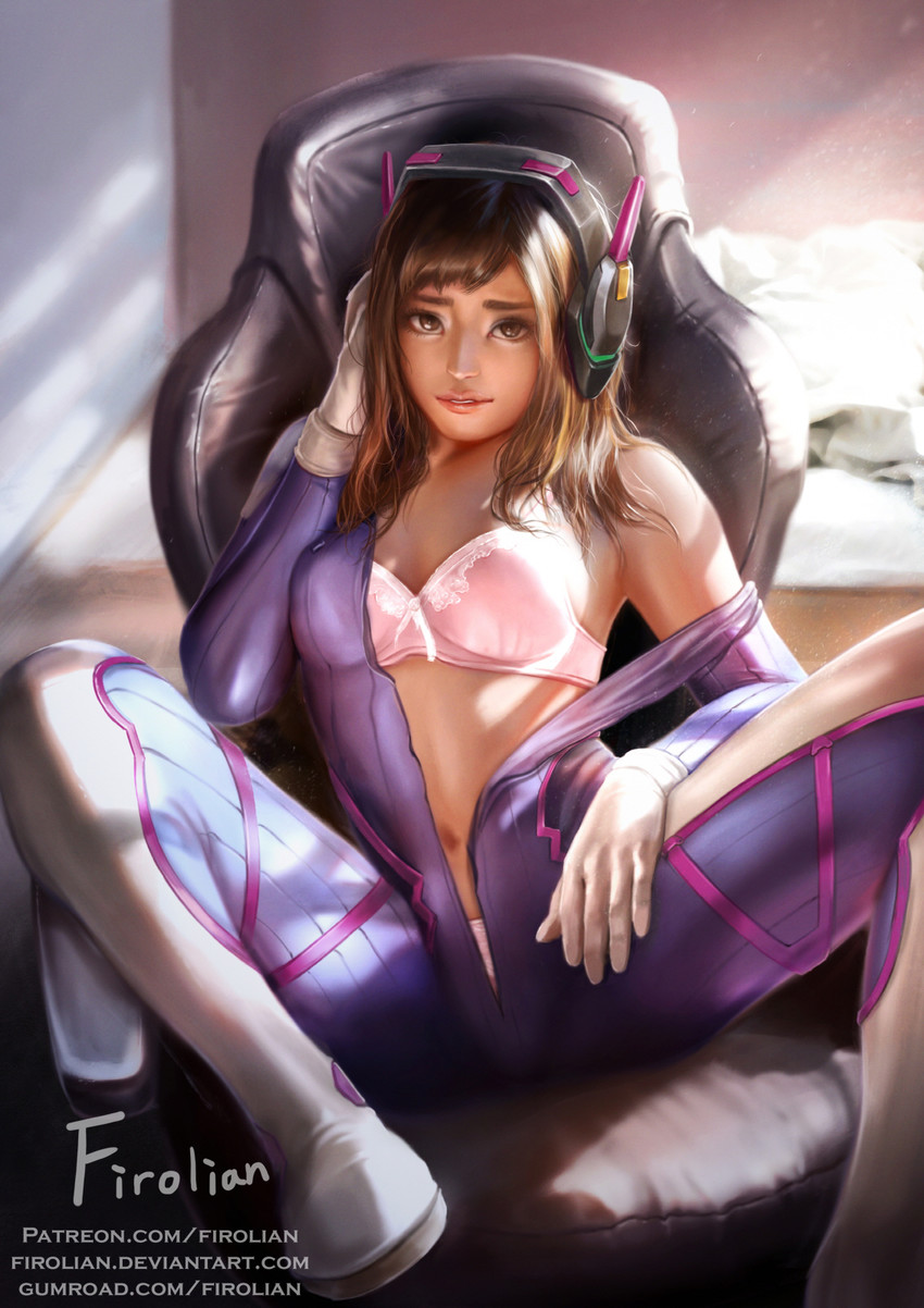 d.va (overwatch and 1 more) drawn by firolian