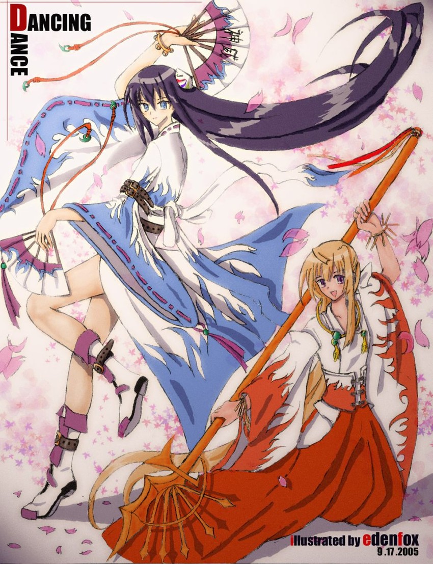 himemiya chikane and kurusugawa himeko (kannazuki no miko) drawn by edenfox