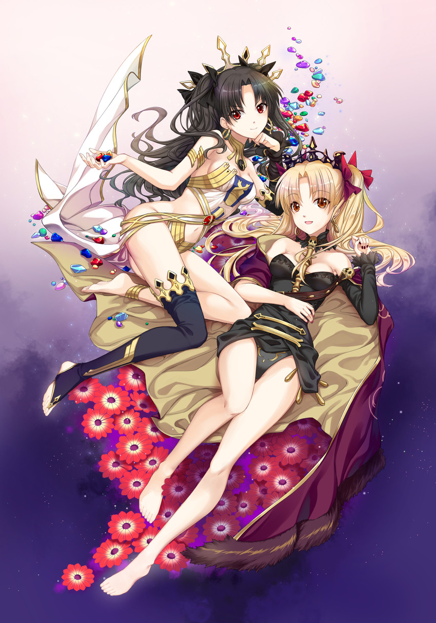 ereshkigal and ishtar (fate and 1 more) drawn by jh