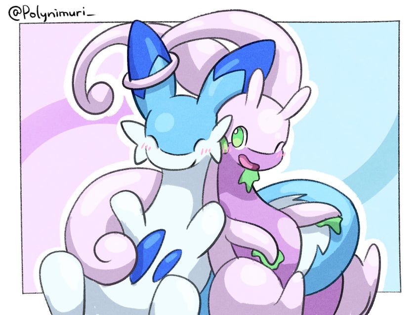 goodra and chillet (pokemon and 1 more) drawn by polynimuri