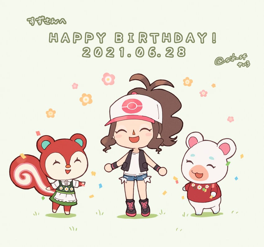 hilda, flurry, and poppy (pokemon and 2 more) drawn by yairo_(sik_s4)