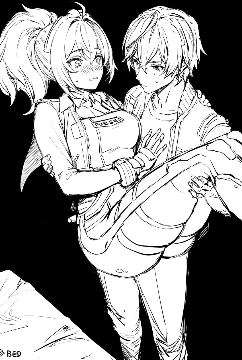 wise and zhu yuan (zenless zone zero) drawn by haoni